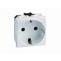 Розетка с з/к силовая белая ДКС